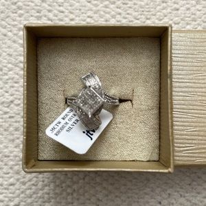 .35CTW Round White Rhodium Over Sterling Silver Ring 9.5